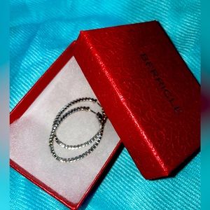 Berricle Sterling Silver Oval Hoop Earrings